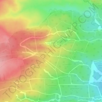 Mappa topografica Foulbog Rigg, altitudine, rilievo
