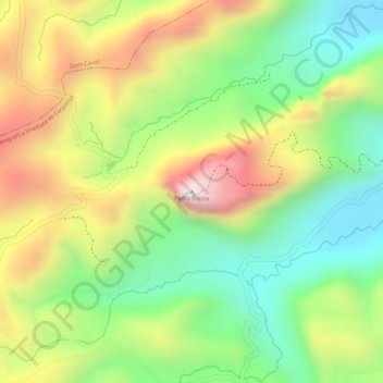Mappa topografica Pedra Bonita, altitudine, rilievo