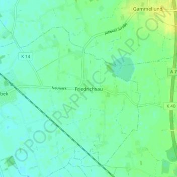 Mappa topografica Friedrichsau, altitudine, rilievo
