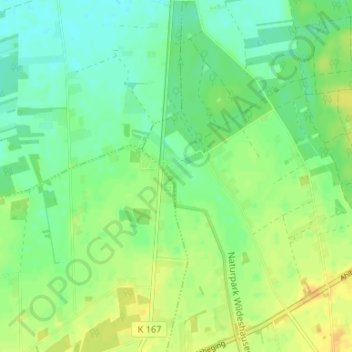 Mappa topografica Hoheging, altitudine, rilievo