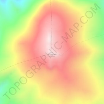 Mappa topografica Cerro Atojja, altitudine, rilievo