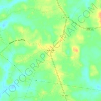 Mappa topografica Necaise, altitudine, rilievo