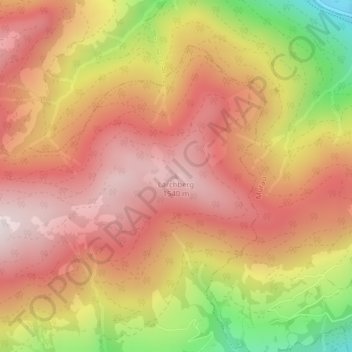 Mappa topografica Lärchberg, altitudine, rilievo