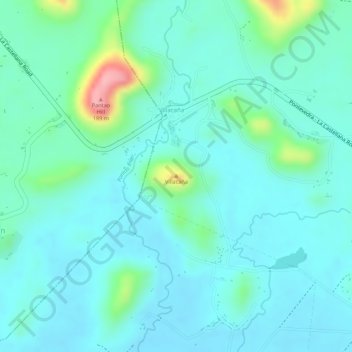 Mappa topografica Villacaña, altitudine, rilievo