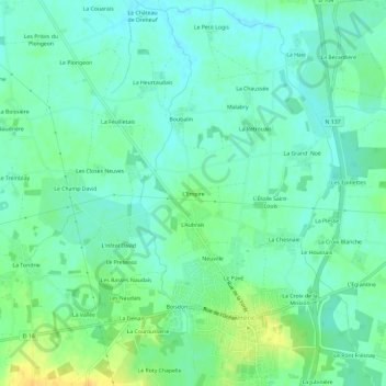 Mappa topografica L'Empire, altitudine, rilievo