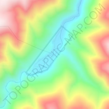 Mappa topografica Cobalt, altitudine, rilievo