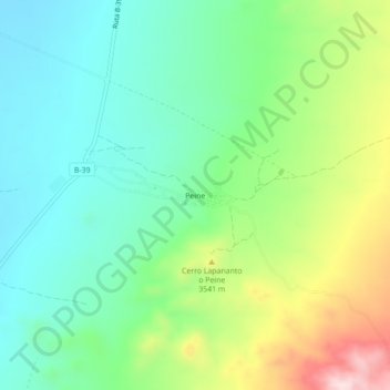 Mappa topografica Peine, altitudine, rilievo