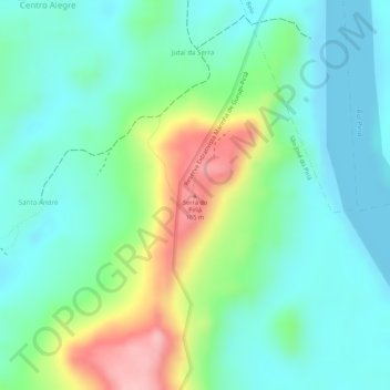 Mappa topografica Serra do Piriá, altitudine, rilievo