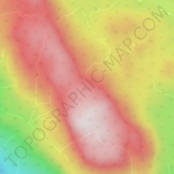 Mappa topografica Pembroke Range, altitudine, rilievo