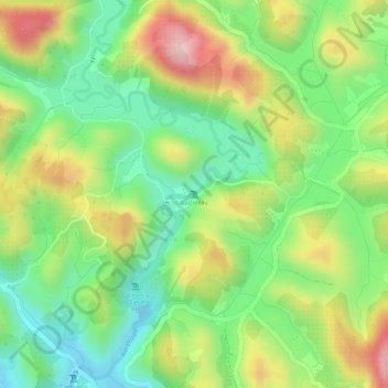 Mappa topografica Cachoeira, altitudine, rilievo