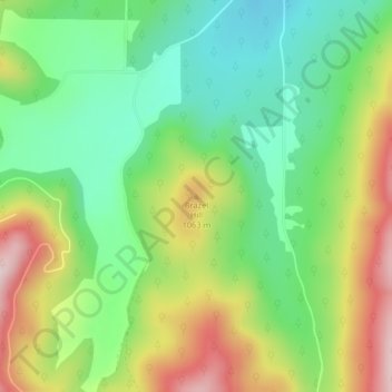 Mappa topografica Brazel Hill, altitudine, rilievo
