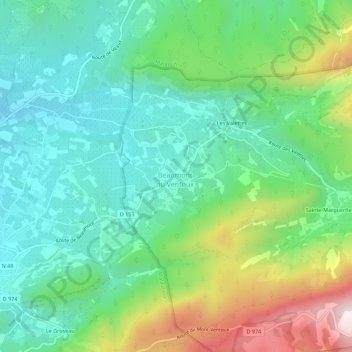 Mappa topografica Les Cabanes, altitudine, rilievo