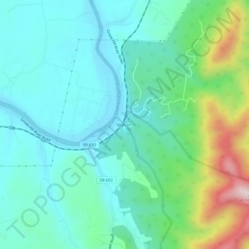 Mappa topografica Ingham, altitudine, rilievo