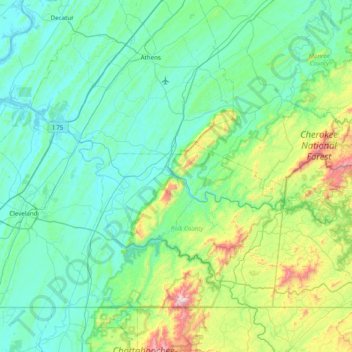 Mappa topografica Taylors Island, altitudine, rilievo