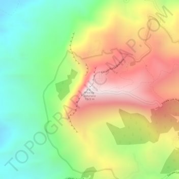 Mappa topografica Pico da Ibituruna, altitudine, rilievo