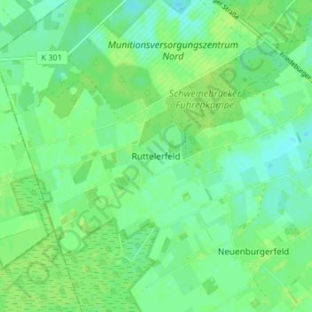 Mappa topografica Ruttelerfeld, altitudine, rilievo