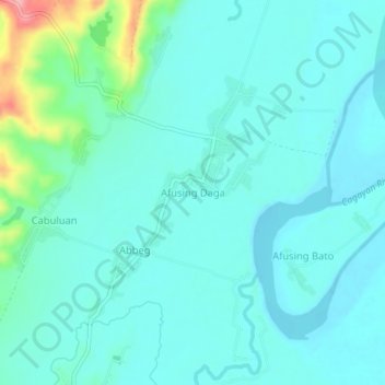 Mappa topografica Afusing Daga, altitudine, rilievo