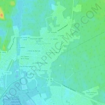 Mappa topografica Le Clos du Collège, altitudine, rilievo
