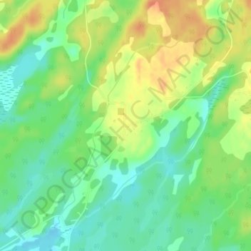 Mappa topografica Wilmer, altitudine, rilievo
