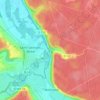 Mappa topografica Le Gué des Grues, altitudine, rilievo