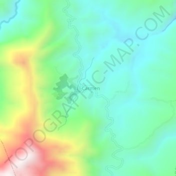 Mappa topografica El Carmen, altitudine, rilievo