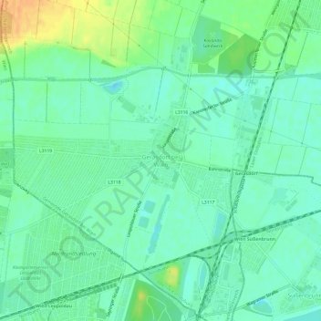 Mappa topografica Gerasdorf bei Wien, altitudine, rilievo