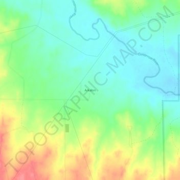 Mappa topografica Arkalon, altitudine, rilievo