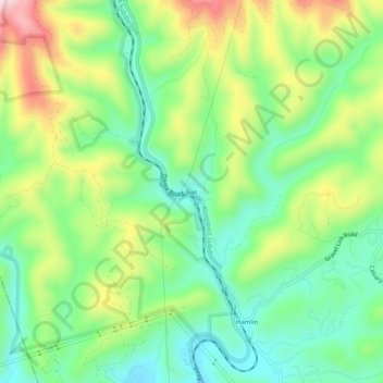 Mappa topografica Sun, altitudine, rilievo