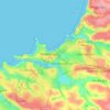 Mappa topografica Newquay, altitudine, rilievo
