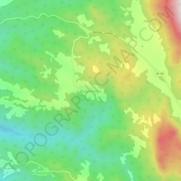 Mappa topografica Doğankaya, altitudine, rilievo