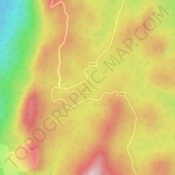 Mappa topografica Biligiri Rangana Betta, altitudine, rilievo