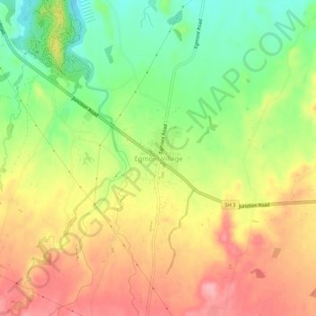 Mappa topografica Egmont Village, altitudine, rilievo