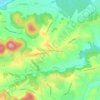 Mappa topografica Léoudary, altitudine, rilievo