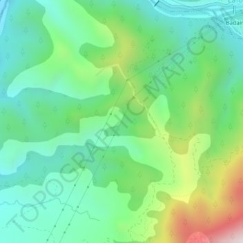 Mappa topografica Las Moleras, altitudine, rilievo