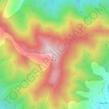 Mappa topografica Pozo, altitudine, rilievo