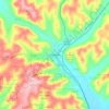 Mappa topografica Ellicottville, altitudine, rilievo