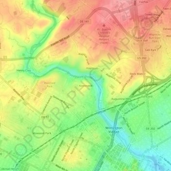 Mappa topografica Kentmere, altitudine, rilievo