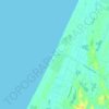 Mappa topografica Te Horo Beach, altitudine, rilievo