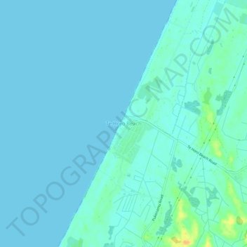 Mappa topografica Te Horo Beach, altitudine, rilievo