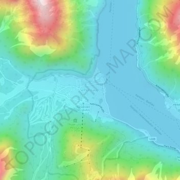 Mappa topografica Pertisau, altitudine, rilievo