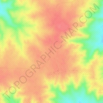 Mappa topografica Four Corners, altitudine, rilievo