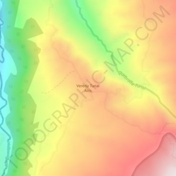 Mappa topografica Vereda Tunal Alto, altitudine, rilievo