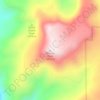 Mappa topografica Monroe Peak, altitudine, rilievo