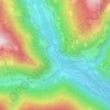 Mappa topografica Huben, altitudine, rilievo