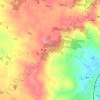 Mappa topografica Le Causse, altitudine, rilievo