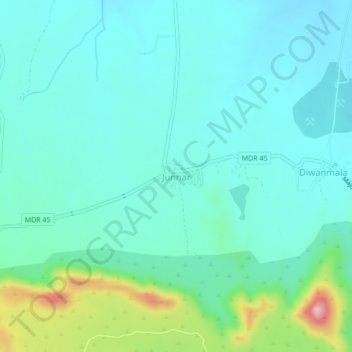 Mappa topografica Junnar, altitudine, rilievo