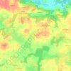 Mappa topografica Kervac, altitudine, rilievo