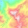 Mappa topografica Alto del Paramillo, altitudine, rilievo
