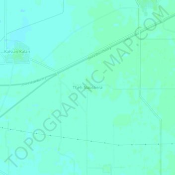 Mappa topografica Theh Naushera, altitudine, rilievo
