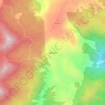Mappa topografica Ipiranga, altitudine, rilievo